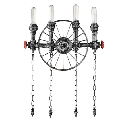 Cwi Lighting 4 Light Wall Sconce With Gray Finish 9694W22-4-187